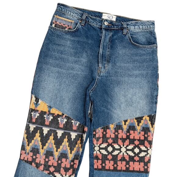 Free People Rocky Mountain Straight Leg Jeans In Alpine Blue - Picture 4 of 7